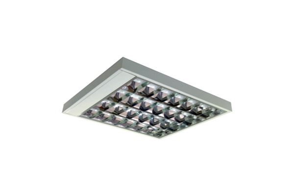 Luminária Sobrepor Refletor Duplo Parabólico p/ 4 Lâmpadas Tube Led - Roma Luz